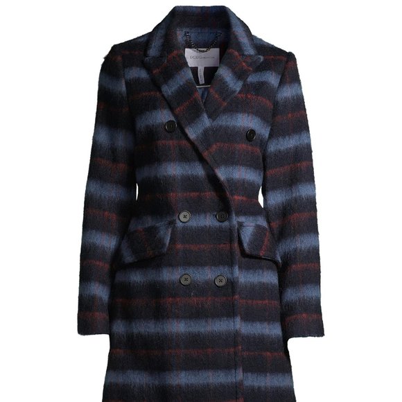 New BCBGeneration Wool Plaid Long Coat. - Picture 5 of 15
